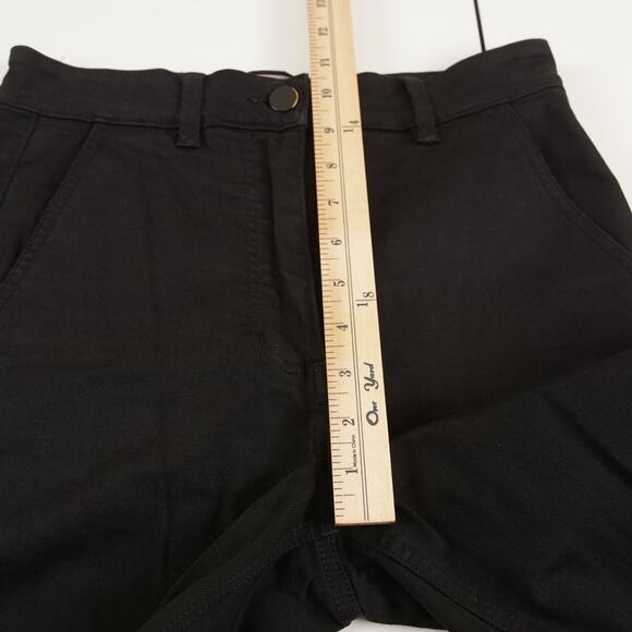 Everlane Black Cropped Wide Leg Heavy Cotton Pants Womens Sz 0 - Picture 6 of 12
